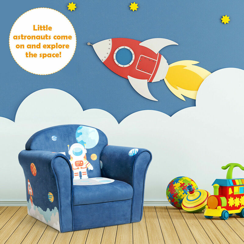 أطفال رائد الفضاء أريكة الأطفال مسند الذراع أريكة كرسي منجد طفل الأثاث HW65434