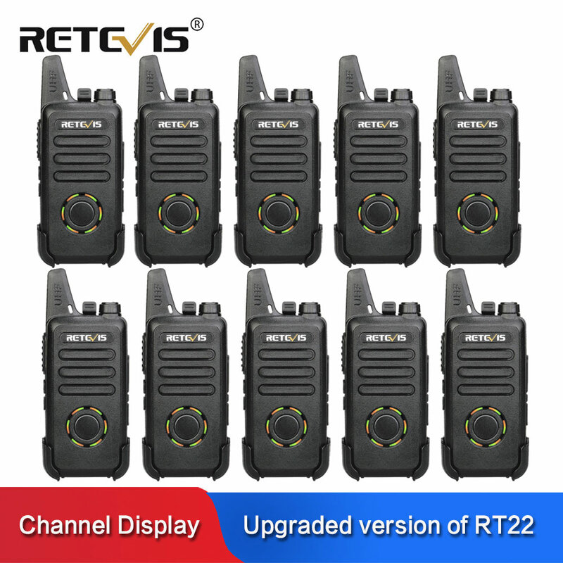 رخيصة RETEVIS RT22S البسيطة اسلكية تخاطب 10 قطعة 2W UHF VOX الخفية عرض مفيد اتجاهين راديو التواصل اسلكية اسلكي فندق