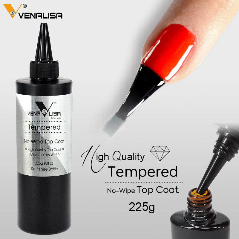 Venalisa-طبقة علوية مقواة ، طبقة علوية ، خالية من الأحماض ، لصالون الأظافر ، تستخدم في علاج جل UV LED ، 225 جرام