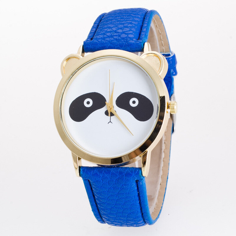 2021 موضة جديدة عادية الباندا الحيوان ساعة الكورية زوج ساعات كوارتز الطلاب إرسال الهدايا لبعضهم البعض