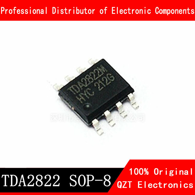 10 قطعة TDA2822M SOP8 TDA2822 TDA2822D 2822 3 فولت 6 فولت 9 فولت 12 فولت 15 فولت SOP-8 SOP SMD شرائح IC جديدة ومبتكرة