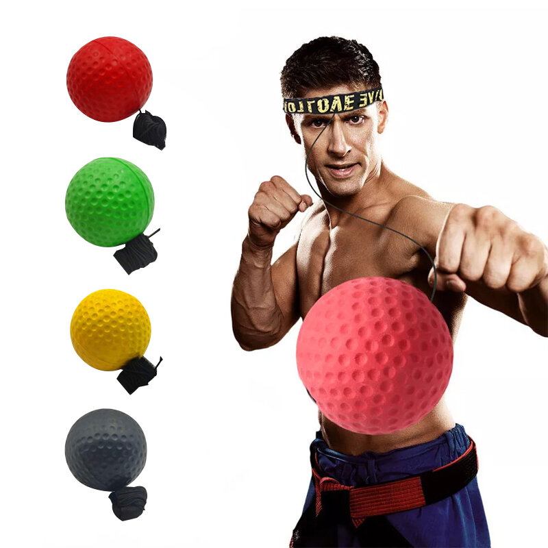 الملاكمة منعكس الكرة رئيس شنت بولي Punch لكمة الكرة MMA ساندا التدريب اليد العين رد فعل الصالة الرياضية الرمل الملاكمة التايلاندية Boxeo أجهزة لياقة بدنية