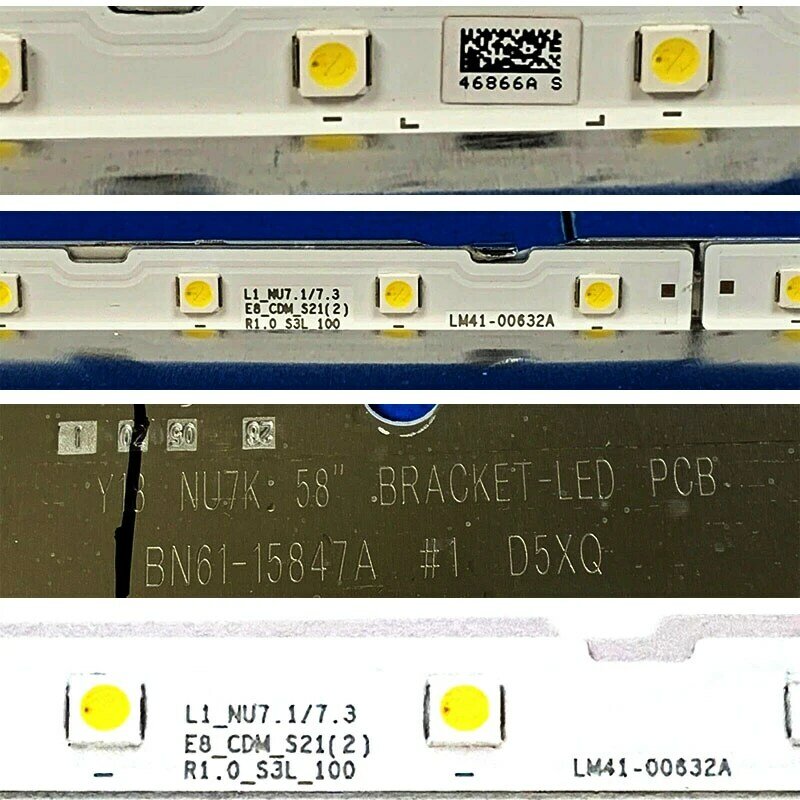 2 قطعة/المجموعة LED TV الإضاءة البارات لسامسونج UE58NU7102 UE58NU7105 UE58NU7120 UE58NU7140 UE58NU7170 UE58NU7172 الخلفية شرائط