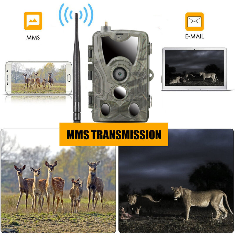 Suntekcam كاميرا درب الصيد ، الفخاخ صور الحياة البرية ، كاميرا صياد الزناد ، 2G ، 20MP ، 1080P ، MMS ، SMTP ، SMS ، HC801M ، 0.3S