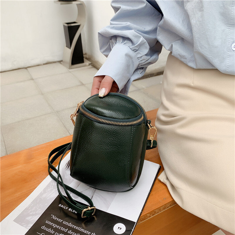 جلد طبيعي حقائب النساء 2021 مصمم حقيبة ساعي السيدات الصغيرة الكتف حقائب اليد Crossbody لحقيبة الهاتف المحمول