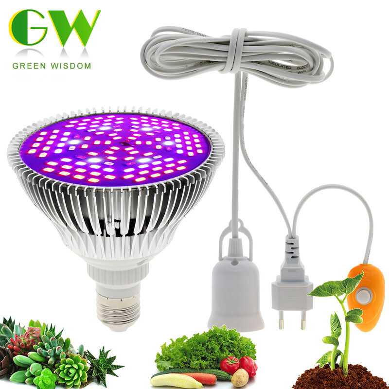 E27 LED تنمو أضواء للنباتات الداخلية الطيف الكامل 290 المصابيح 200 المصابيح تنمو ضوء لمبة ل بذور الدفيئة العصارية والخضر