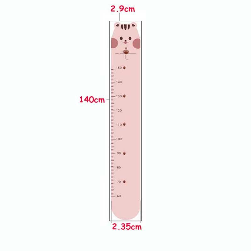رسوم كرتونية تحمل أرنب ارتفاع قياس الجدار ملصق للأطفال غرف النمو الرسم البياني الحضانة غرفة ديكور الاطفال غرفة ملصقات الحائط ديكور St