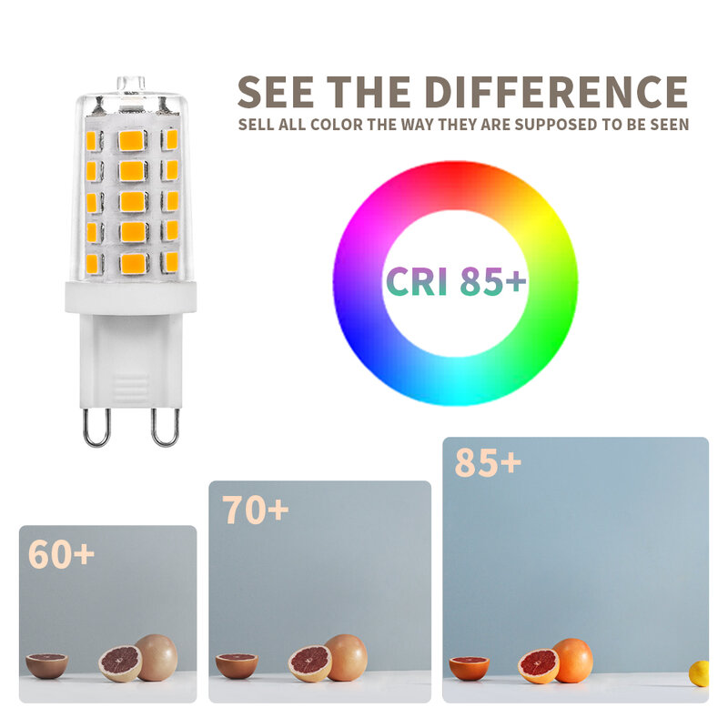 عكس الضوء G9 LED لمبة AC220V 110 فولت 5 واط 500lm لا وميض 2835SMD 32 المصابيح السوبر مشرق Lampada LED مصباح للإضاءة المنزلية