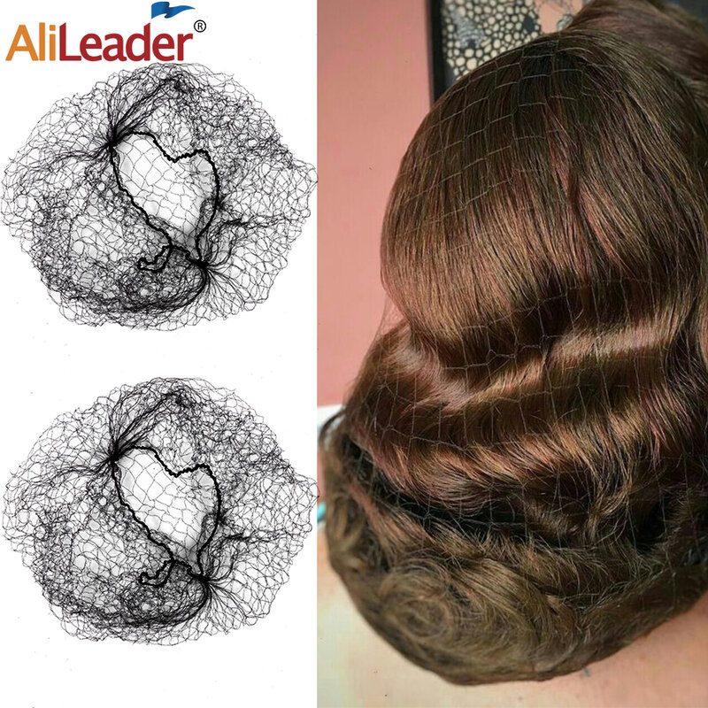 شبكات الشعر مطاطا Hairnet الأسود 30 60 90 قطعة غير مرئية شبكة صغيرة للشعر كعكة النساء ممرضة تصفيفة الشعر المتاح إكسسوارات الشعر