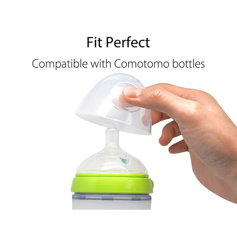 استبدال زجاجة تستخدم في الرضاعة قبعات لزجاجات الطفل Comotomo ، 5 أوقية و 8 أوقية (2 حزمة)