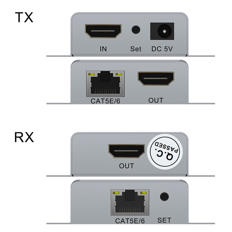 2023 موسع HDMI مع حلقة خارج 1080P HDMI موسع 60m لا خسارة RJ45 إلى HDMI موسع الارسال استقبال أكثر من Cat5e/Cat6