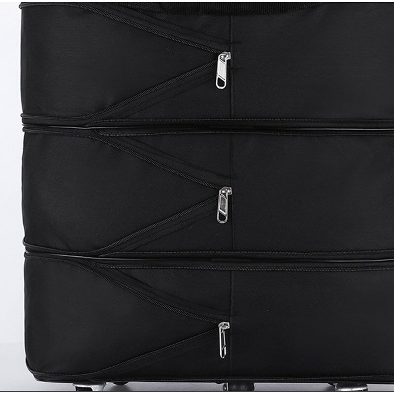 سعة كبيرة سبينر الأمتعة مقاوم للماء الرجال النساء أكسفورد عربة حقيبة سوداء حقيبة السفر 27 32 42 بوصة المتداول الأمتعة XA544F