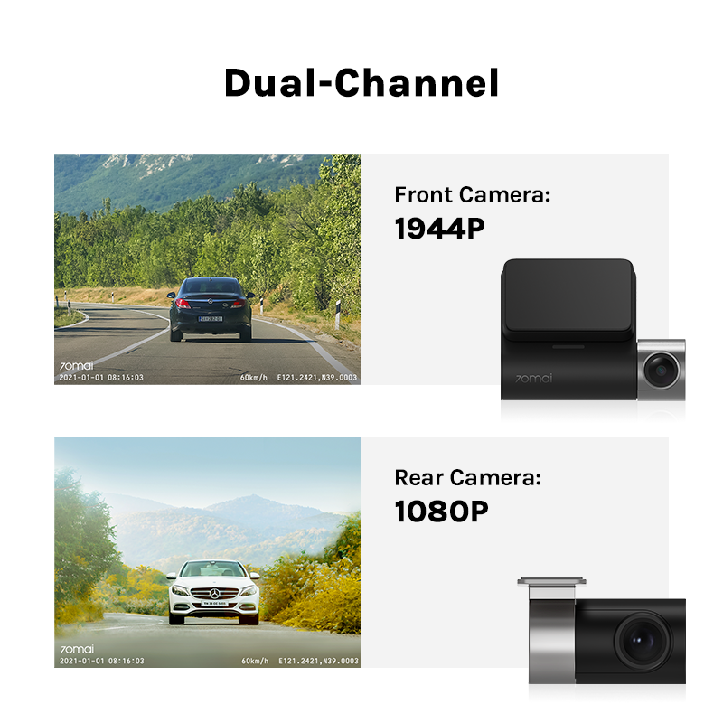 70mai Pro Plus داش كام A500S 1944P 70mai سيارة DVR كاميرا لتحديد المواقع ADAS 140FOV 24H وقوف السيارات رصد 70mai برو زائد A500S