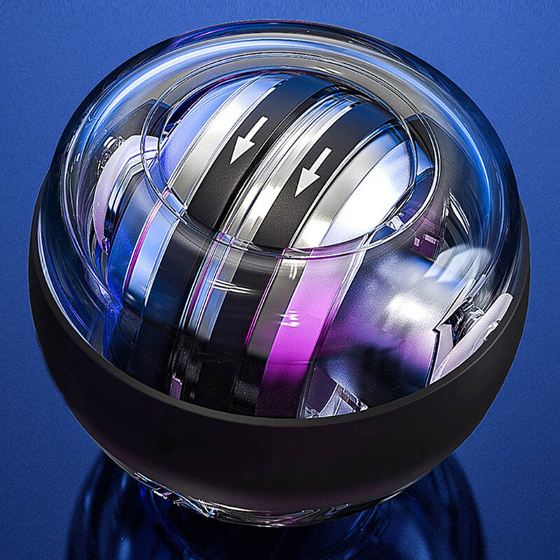 كرة معصم كهربائية جيروسكوبية LED كرة جيروسكوبية ذاتية الانطلاق كرة جيروبول ذراع يد لتدريب القوة العضلية أداة تعزيز القوة