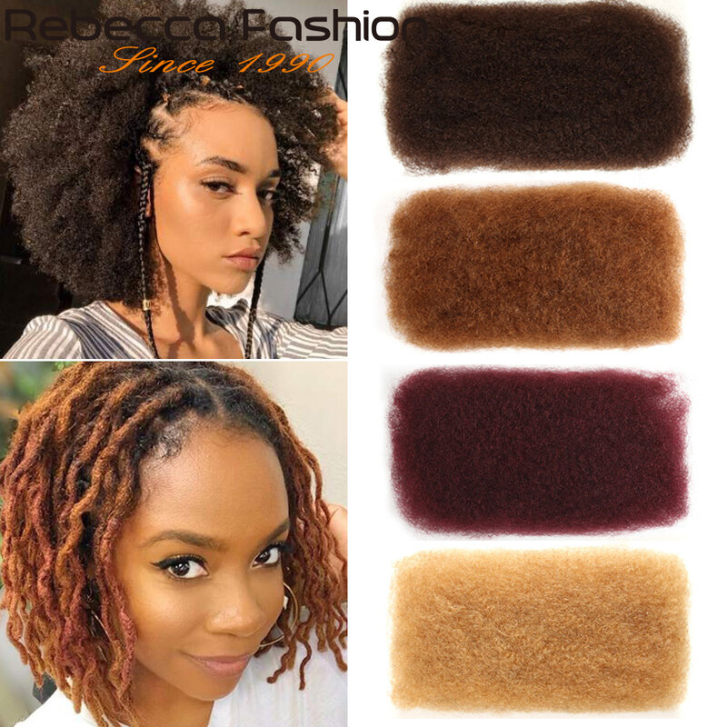 خصلات شعر ريمي منغولي طبيعي ، شعر أفريقي كينكي ، لون طبيعي ، بدون إطار ، للتجديل ، جزء واحد ، 50
