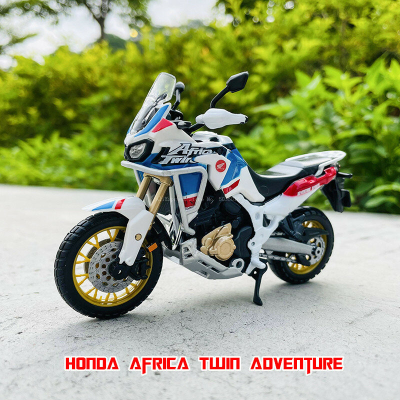 Bburago 1:18 الجديد هوندا أفريقيا التوأم مغامرة الأصلي أذن محاكاة سبيكة نموذج دراجة نارية سيارات لعبة هدية جمع