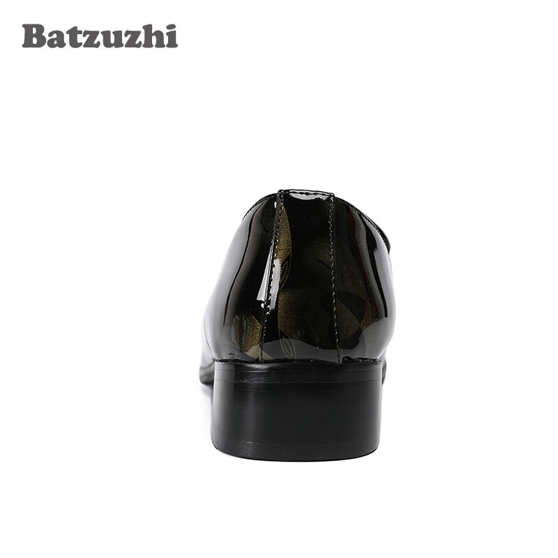Batzuzhi-أحذية جلدية فاخرة مصنوعة يدويًا للرجال ، أحذية رسمية للعمل ، للحفلات والزفاف