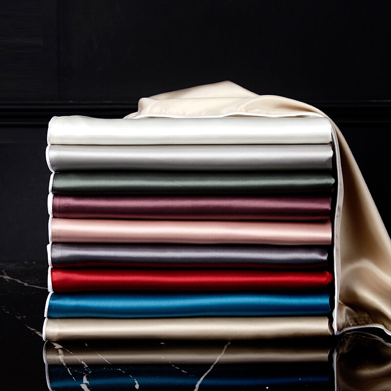 غطاء وسادة من الحرير الخالص 100% ، حرير التوت الطبيعي ، غطاء وسادة