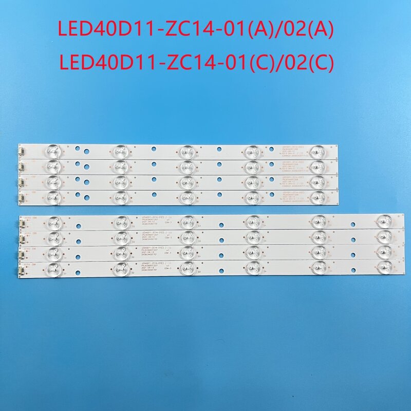 1 مجموعة = 8 قطعة LED شريط إضاءة خلفي LED40D11 ZC14 01(A)/02(C) 30340011207 30340011208 ل LE40F3000W D40MF7090 LE40D8810 LSC400HM06-8