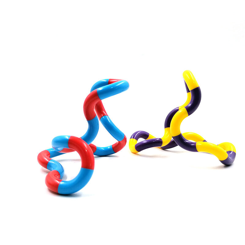 الملونة التواء حبل حلقة لف النسيج الكرة الضغط تنفيس سحب لعبة للأطفال