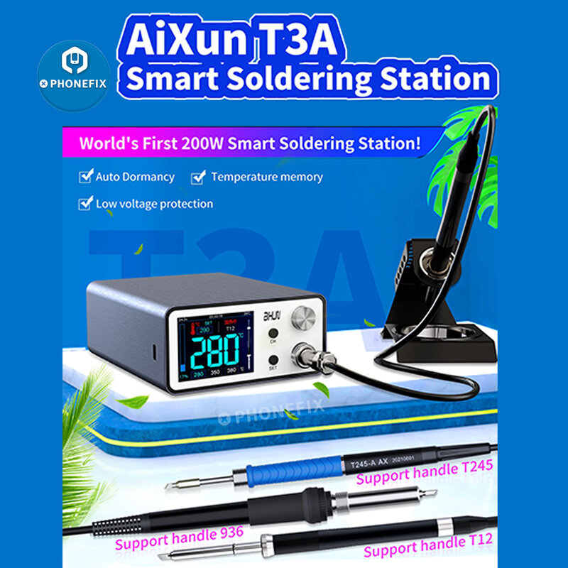 JC AIXUN T3A 200 واط محطة لحام الرقمية أداة إصلاح الهاتف المحمول أدوات لحام الحديد الكهربائية مع T245 T12 936 مقبض نصائح
