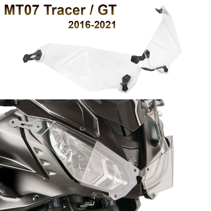 واقي للمصابيح الأمامية للدراجة النارية غطاء واقي للمصابيح الأمامية لـ ياماها MT07 Tracer/GT 2016-2021 2020 2019 2018 2017