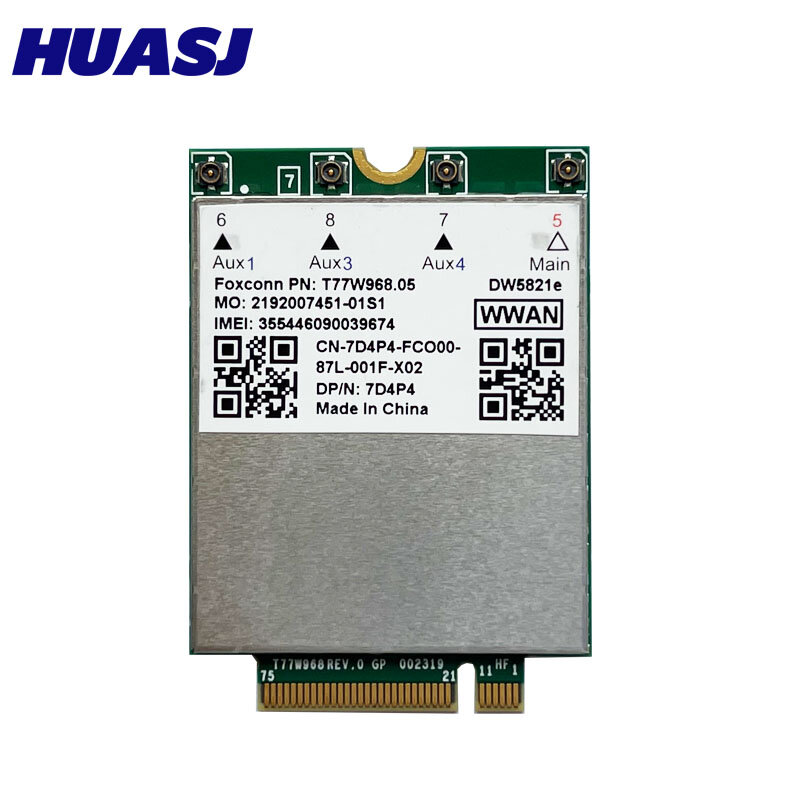 HUASJ T77W968 For Dell DW5821e LTE Cat16 GNSS 4G WWAN بطاقة وحدة ل Lattitude 5420 5424 7424 وعرة خط العرض 7400 / 7400 2-in