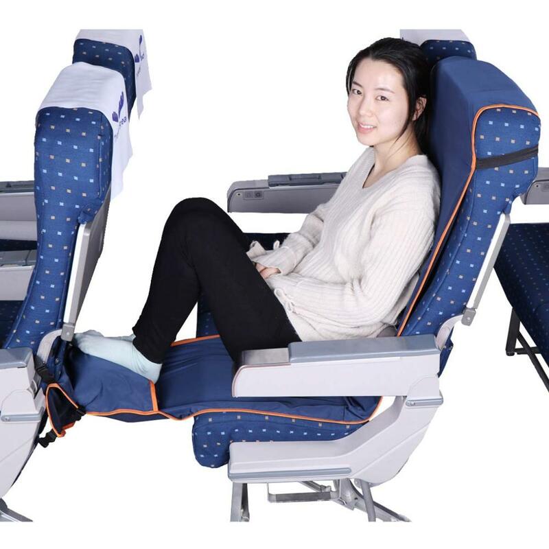 قابل للتعديل مسند للقدمين أرجوحة مع غطاء مقعد وسادة قابل للنفخ للطائرات القطارات الحافلات