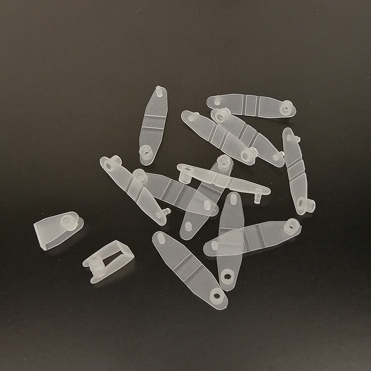 100 قطعة البلاستيك الأبيض مشبك زر المفاتيح PP كليب شفاف للطي حلية كيرينغ مفتاح سلسلة DIY بها بنفسك اكسسوارات