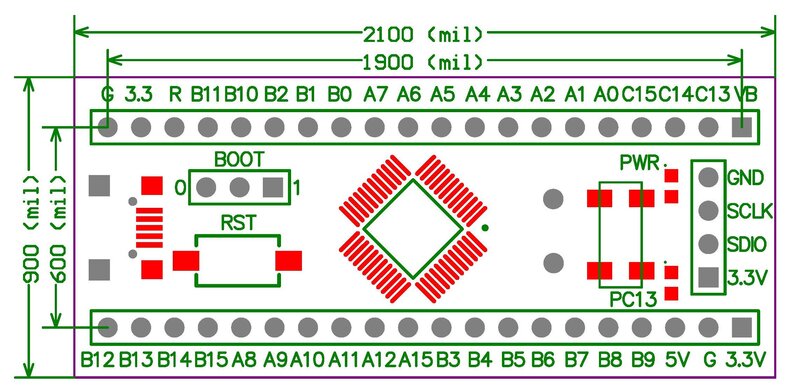 STM32F303CBT6 الأساسية مجلس STM32F303 الحد الأدنى لوحة النظام Cortex-M4 مجلس التنمية