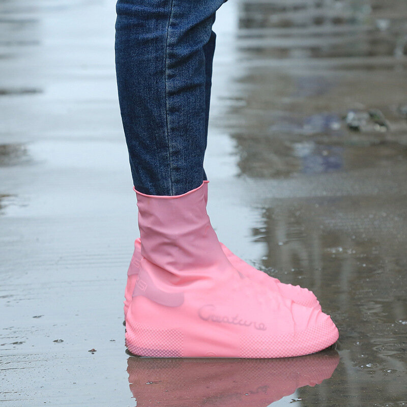 جودة غطاء الحذاء المضاد للماء للجنسين أحذية حماة سيليكون احذية المطر للداخلية في الهواء الطلق الأمطار قابلة لإعادة الاستخدام في الهواء الطلق غطاء الحذاء