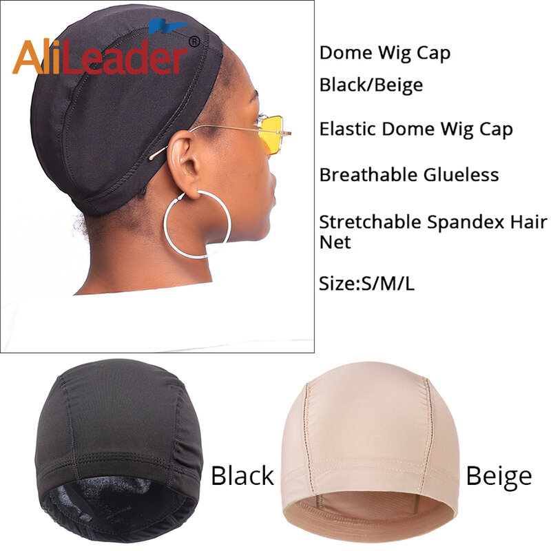 AliLeader-غطاء شعر مستعار شبكي ، غطاء قابل للتمدد ، ألياف لدنة ، أسود ، بيج ، أشقر ، لصنع الشعر المستعار S M L