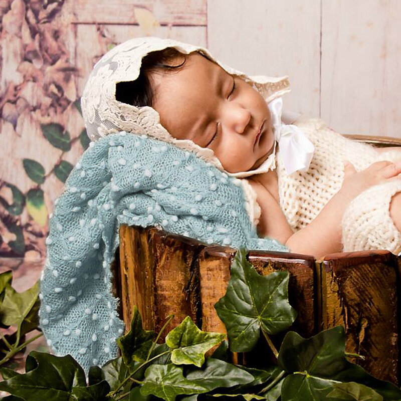 اكسسوارات التصوير الفوتوغرافي للطفل محبوك لينة صغيرة مزركشة التفاف لحديثي الولادة الرضع التصوير الدعائم سلة حشو خلفية النسيج
