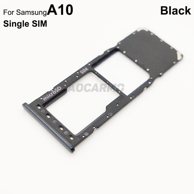 Aocarmo-حامل بطاقة micro sd مزدوج ومفرد ، حامل بطاقة Nano Sim ، جزء بديل لـ Samsung Galaxy A10