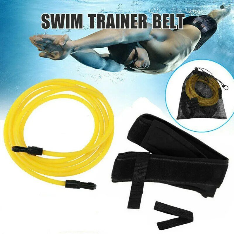 4 متر قابل للتعديل السباحة مقاومة تدريب حزام عالية الجودة مطاطا حبل حمام سباحة شريط الأمان التدريب أنابيب اللاتكس المتمرن