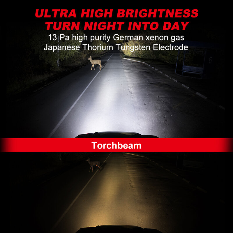Torchbeam D8S سيارة ضوء علوي زينون إتش آي دي 45 فولت 25 واط 2800LM السوبر مشرق زينون HID لمبات 2 قطعة 6000 كيلو مصباح أمامي للسيارة ضوء عدة