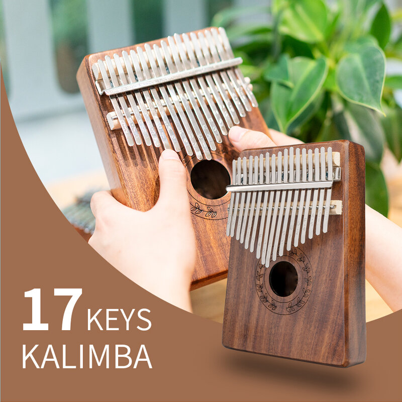 نعومي 17 مفاتيح كاليمبا الإبهام البيانو مصنوعة من لوحة واحدة عالية الجودة كوا الخشب الجسم آلة موسيقية