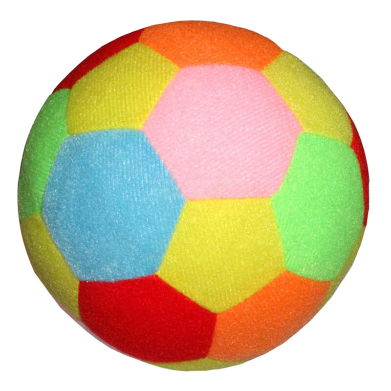 لينة أفخم محشوة قوس قزح كرة القدم مع لطيف حشرجة-القطن مليئة لكرة القدم الكرة للطفل طفل داخلي في الهواء الطلق لعب