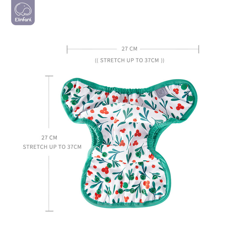 Elbaby 10 قطعة غطاء حفاضات حديثي الولادة قابل للغسل غطاء الطفل الكرتون الحيوان قابل للتعديل حفاضات قابلة لإعادة الاستخدام القماش المتاحة