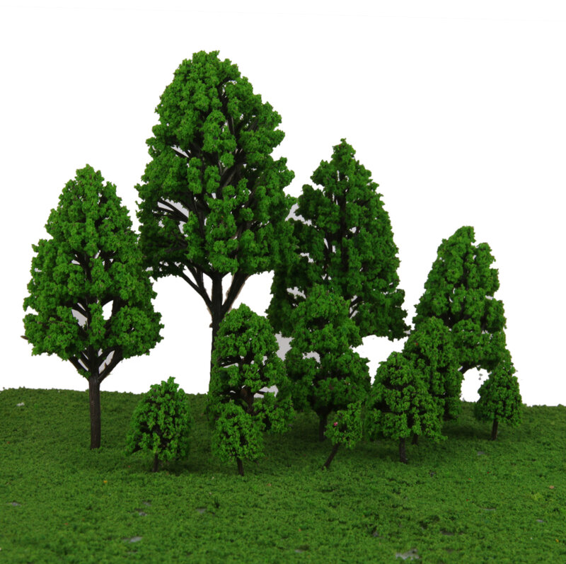 12 قطعة 2.5-16 سنتيمتر أشجار نموذج مختلط لنموذج القطار Diorama ، لتقوم بها بنفسك الحرف اليدوية ، Wargames مشهد أو بناء المناظر الطبيعية شجرة مصغرة