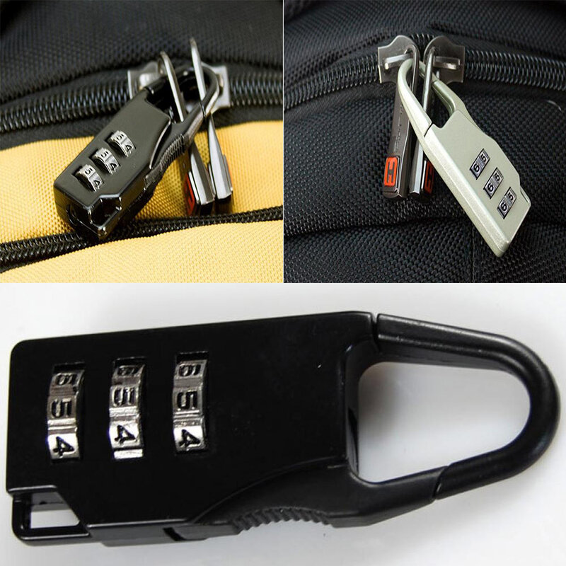 قفل قرص صغير 3 أرقام ، مجموعة قابلة لإعادة الضبط ، أمتعة سفر ، قفل حقيبة سفر