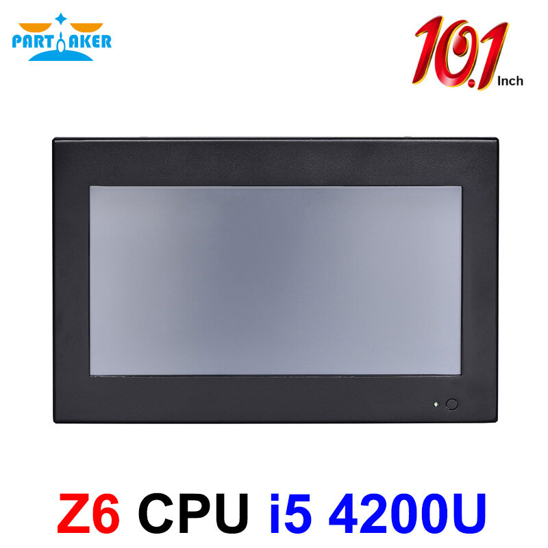 Partaker Z6 شاشة 10.1 بوصة مصنوعة في الصين 4 أسلاك مقاوم شاشة تعمل باللمس إنتل كور i5 4200U OEM الكل في واحد كمبيوتر 2G RAM 32G SSD