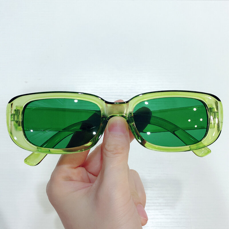 صغيرة مستطيل النظارات الشمسية النساء البيضاوي Vintage العلامة التجارية مصمم مربع نظارات شمسية للنساء ظلال الإناث نظارات مكافحة وهج UV400