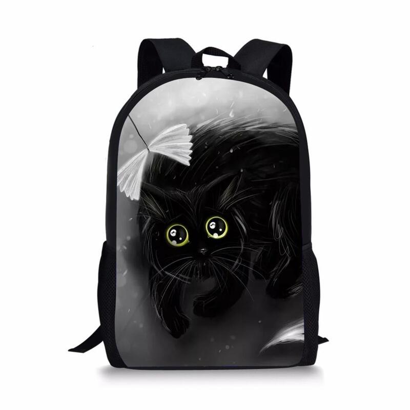 HaoYun حقائب الأطفال المدرسية القطط السوداء نمط طالب الابتدائية Bookbags الخيال الحيوان العودة إلى المدرسة Satchecl الحقائب المدرسية