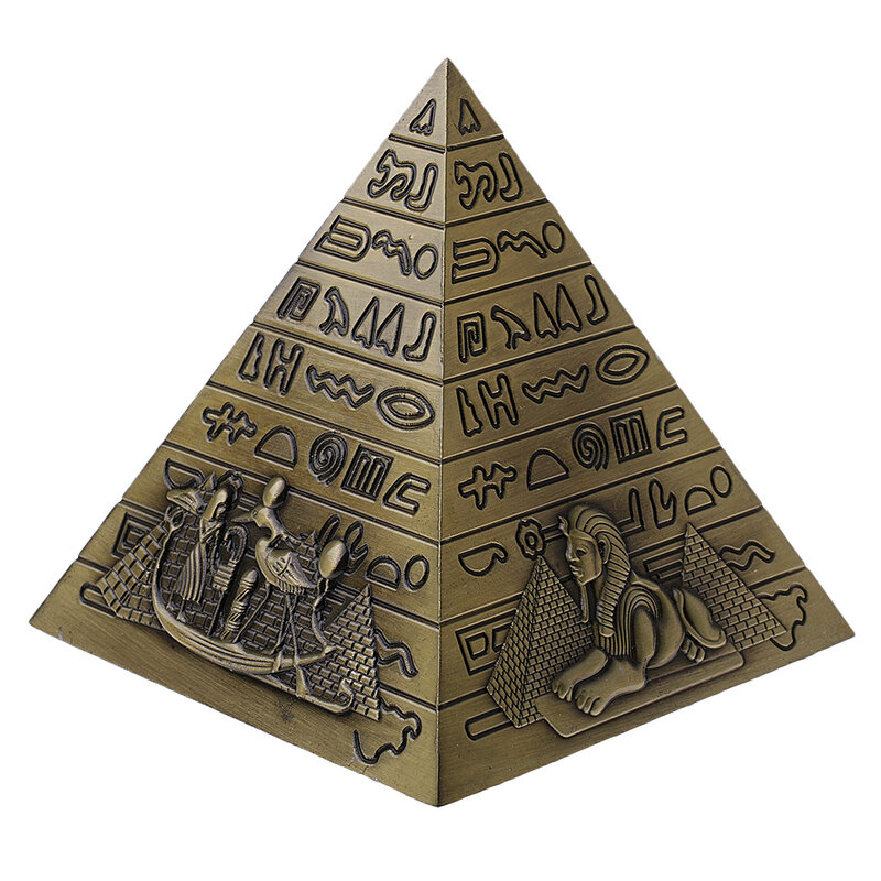 معلم مصري معدن أهرامات تمثال ديكور المنزل هدية الجدول الجرف زخرفة النحاس