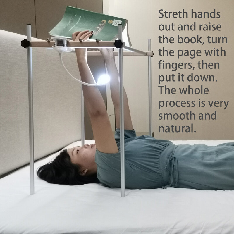 WatchUP-حامل قراءة ، سرير/كتاب مستلق في الخلف ، مسطح ، متوافق مع Ipad ، شخص كسول