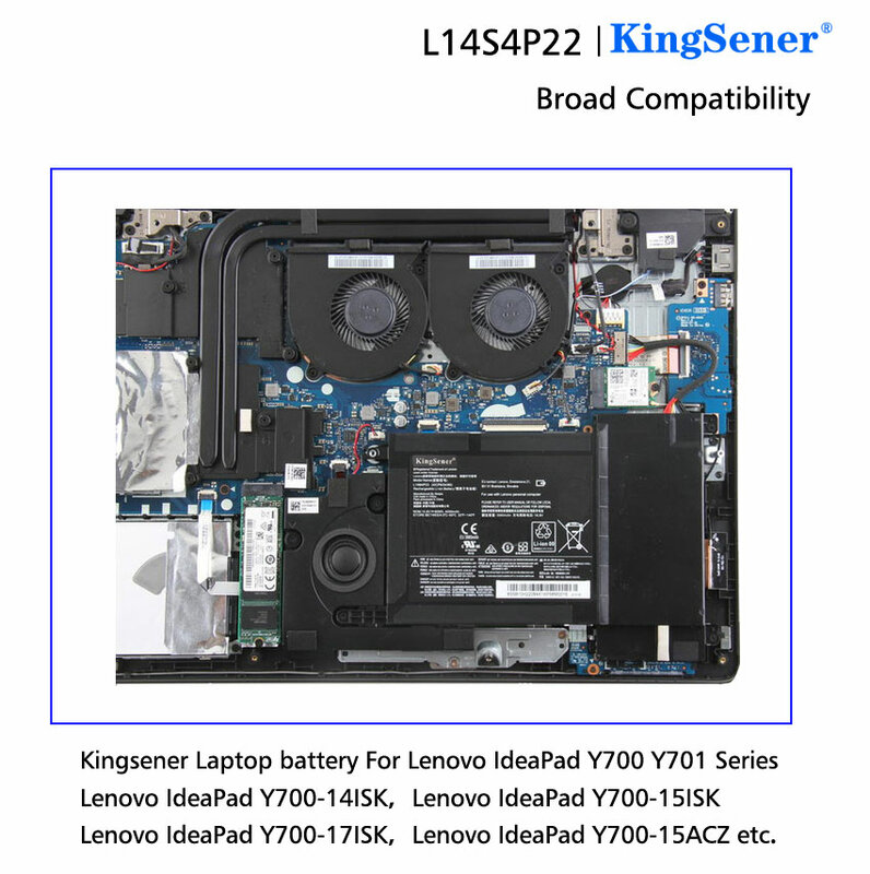 KingSener L14S4P22 L14M4P23 بطارية الكمبيوتر المحمول لينوفو IdeaPad Y700 Y701 Y700-17iSK سلسلة 5B10H22084 14.8 فولت 4050mAh Y700-15ISK