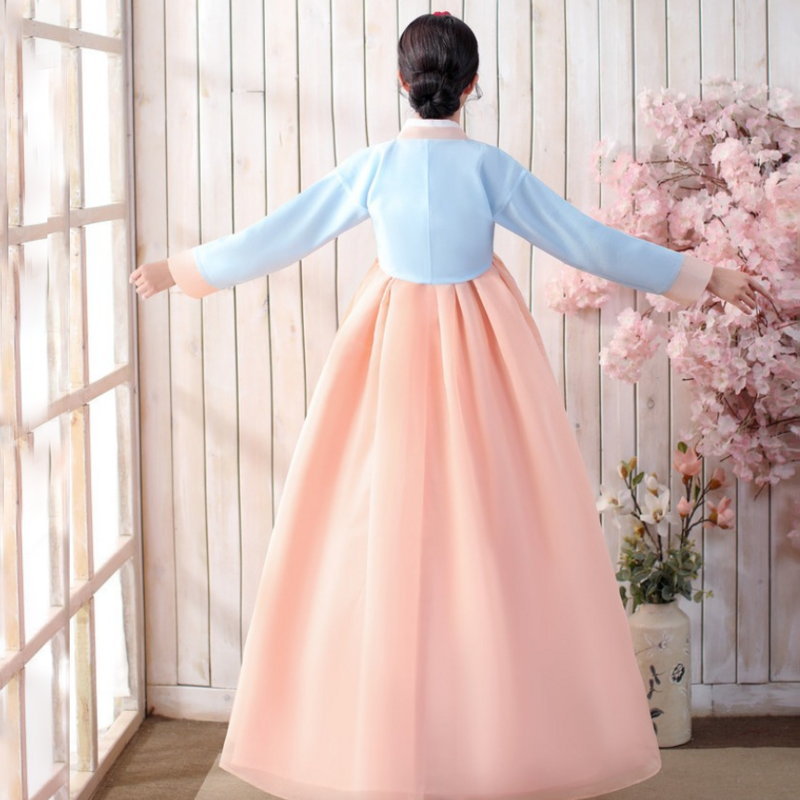 الكورية التقليدية الملابس فستان المرأة موضة كوريا الزفاف ملابس رقص المرحلة الملابس الآسيوية حفلة الجنية الهانبوك تنورة علوية مجموعة