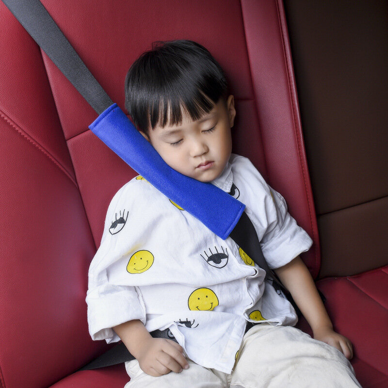 سيارة مقعد حزام لينة الكتف وسادة غطاء الجلد المدبوغ مقعد حزام الكتف حامي الطفل الطفل النوم وسادة سيارة الديكور
