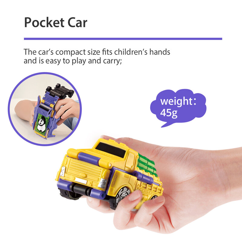 Transracers سيارات الوجه 1 قطعة 2 في 1 تحويل سيارة الحيوان عمل أرقام صغيرة تتحول إلى نوعين جيب سيارة لعبة طفل